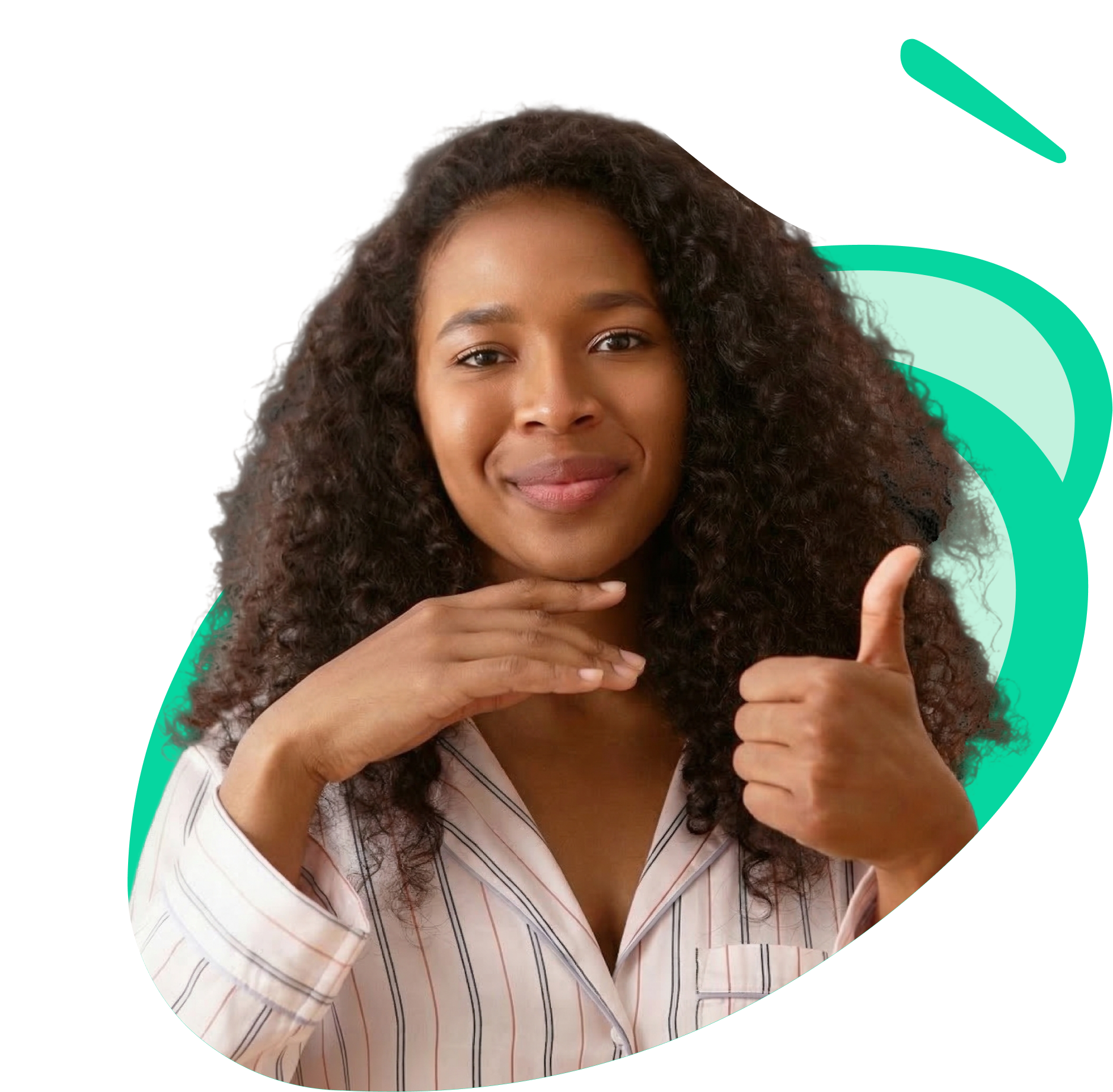 Group cohort learner giving thumbs up